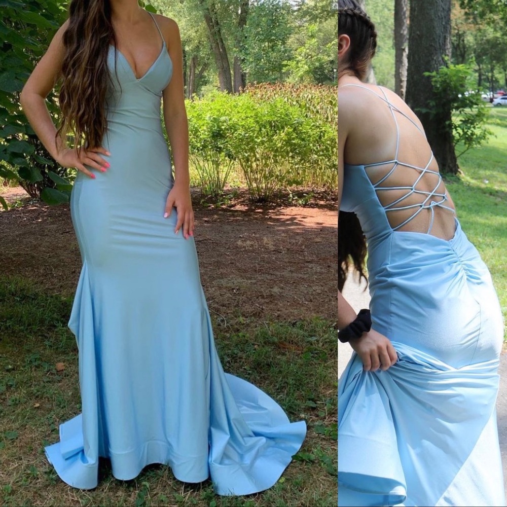Sherri Hill prom dress, size 0, light blue